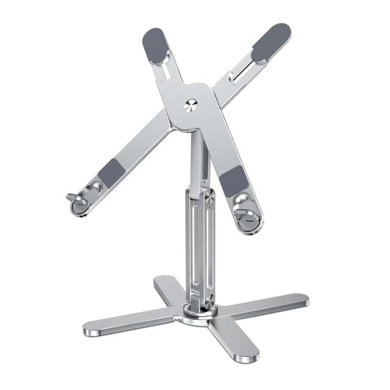360 Rotating Laptop Stand Riser for Desk, Ergonomic Foldable Computer Stand Adjustable Height Angles for Collaborative Work, Easy Storage Fit Macbooks