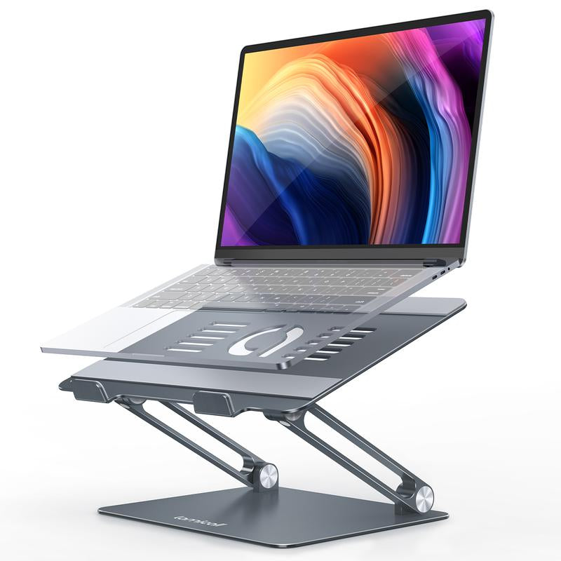 Lamicall Adjustable Laptop Stand, Portable Laptop Riser, Aluminum Laptop Stand for Desk Foldable, Ergonomic Computer Notebook Stand Holder for Macbook Air Pro, Dell XPS, HP (10-17.3'')