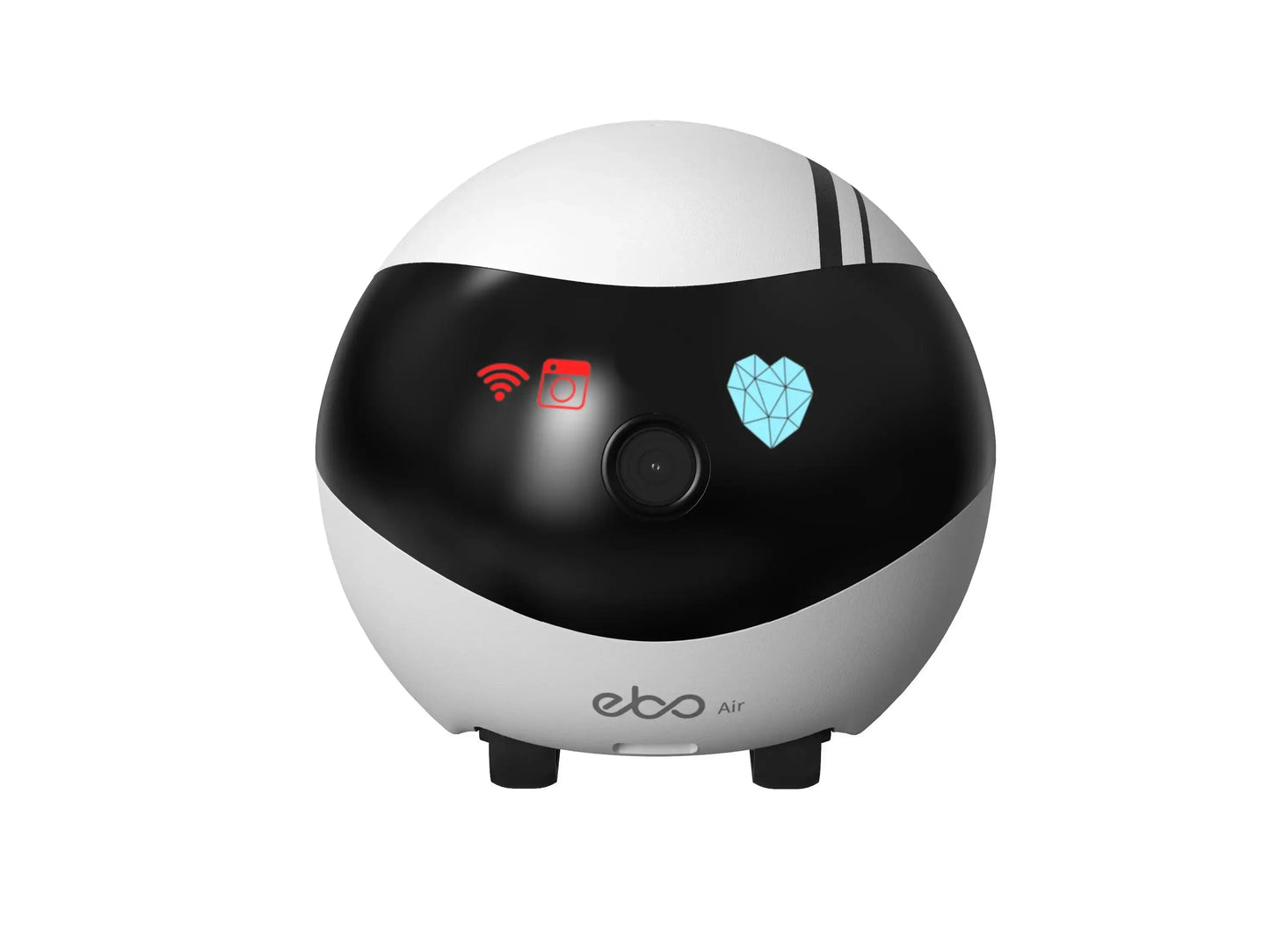 EBO Air Smart Robot - Remote pet companion and home monitoring camera, featuring Wi-Fi and interactive controls.