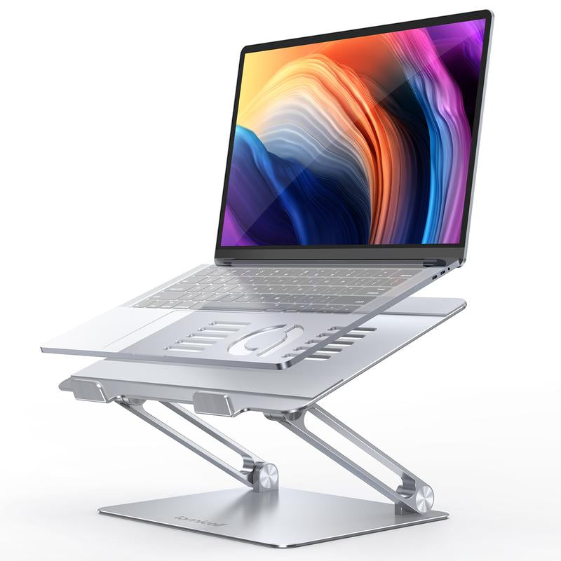 Lamicall Adjustable Laptop Stand, Portable Laptop Riser, Aluminum Laptop Stand for Desk Foldable, Ergonomic Computer Notebook Stand Holder for Macbook Air Pro, Dell XPS, HP (10-17.3'')